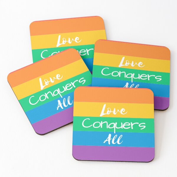Item preview, Love Conquers All - Rainbow designed and sold by MightyFineGoods.
