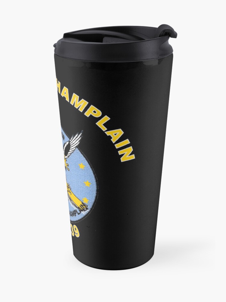 "USS Lake Champlain (CV/CVA/CVS39) Crest" Travel Mug by Spacestuffplus