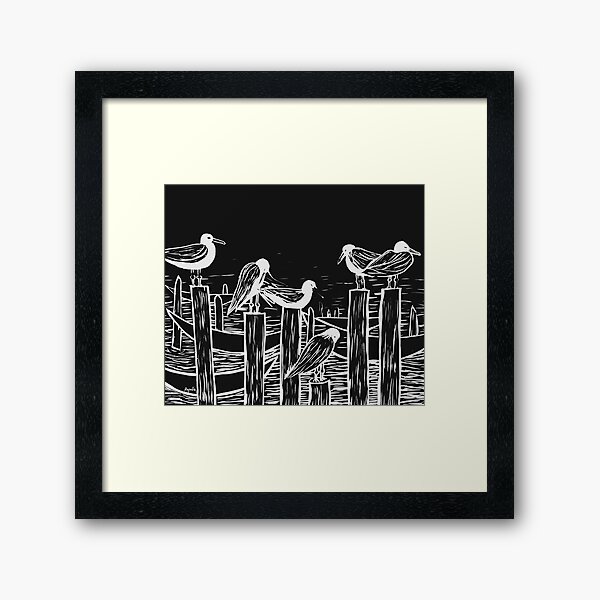 Venice Gulls Framed Art Print