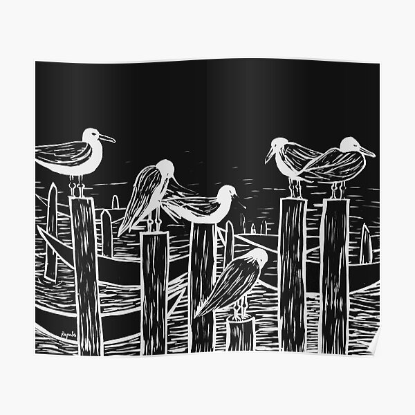 Venice Gulls Poster