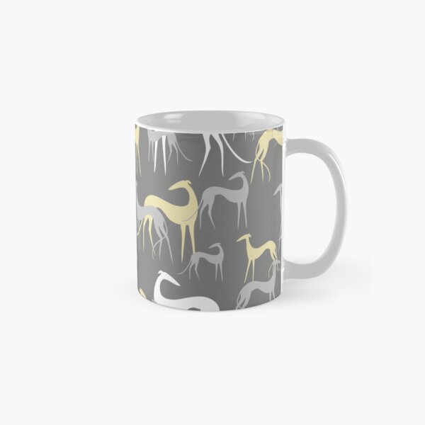 Sighthounds in clear grey / yellow Classic Mug