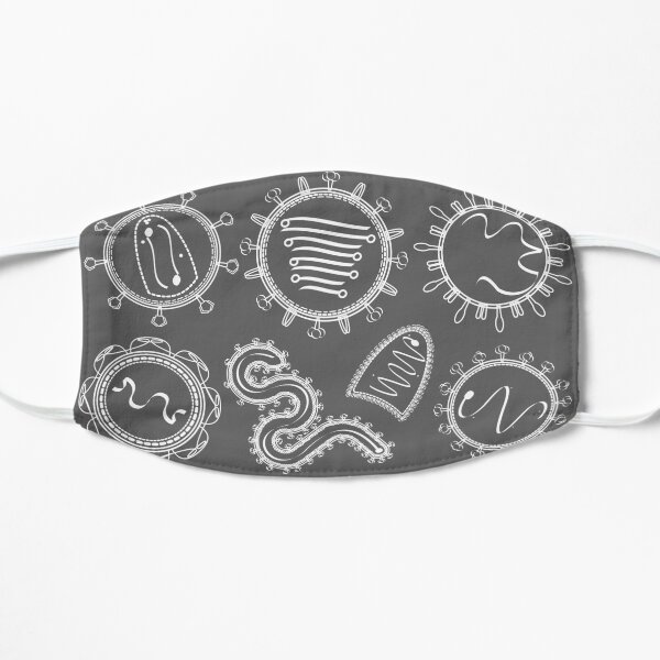 Assorted Virions (White Lineart + Grey BG) Mask