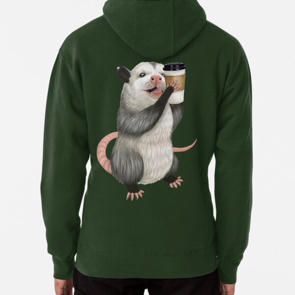 Artikel-Vorschau von Opossum trinkt eine Tasse Kaffee, designt und verkauft von Mehu.