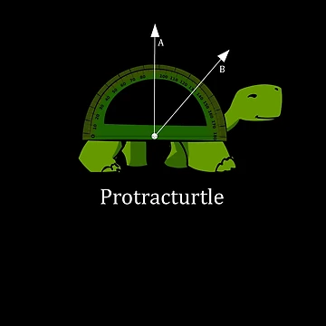 Artwork thumbnail, Protracturtle - Funny Math Turtle by Bethcentral Designs