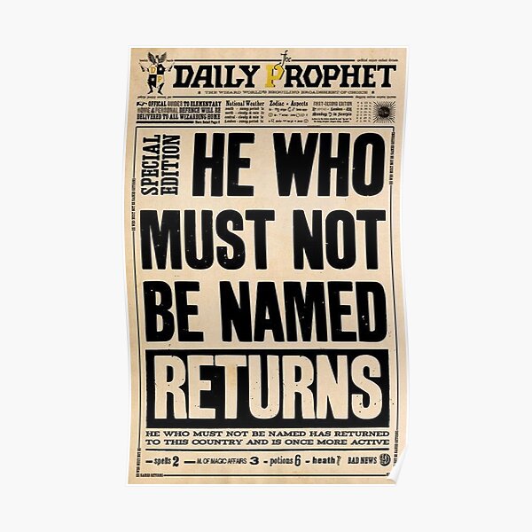 he who must not be named Poster