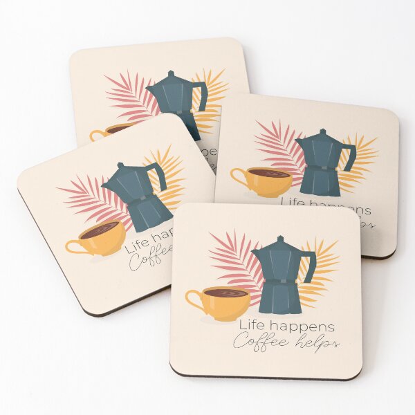 Item preview, Coffee illustration with quote. designed and sold by Happy-Donut.