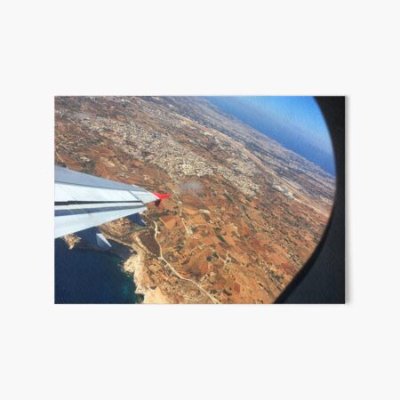 Flight from Malta to Zurich Art Board Print