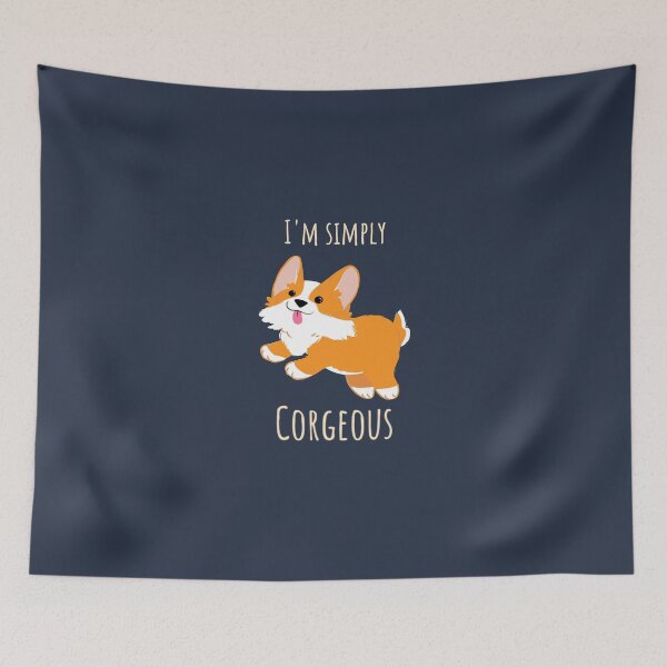 Item preview, I'm simply Corgeous Cute Corgi Illustration designed and sold by CLPDesignLab.