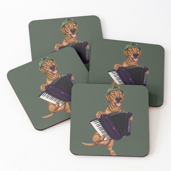 Item preview, Dachshund playing accordion - polka band designed and sold by Mehu.