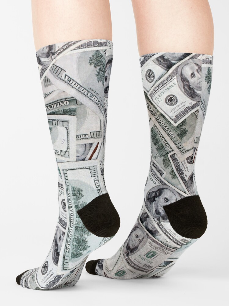 Hundred Dollar Bills Socks By Gravityx9 Redbubble