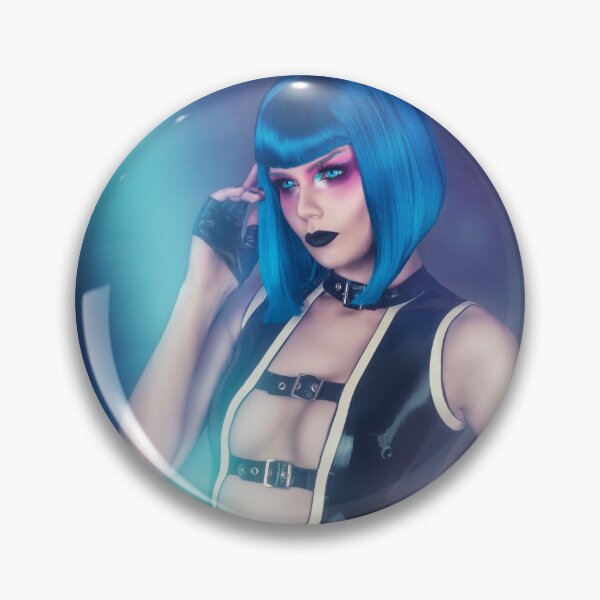 Item preview, Neon Blue - portrait in cyberpunk style  designed and sold by Elisanth.
