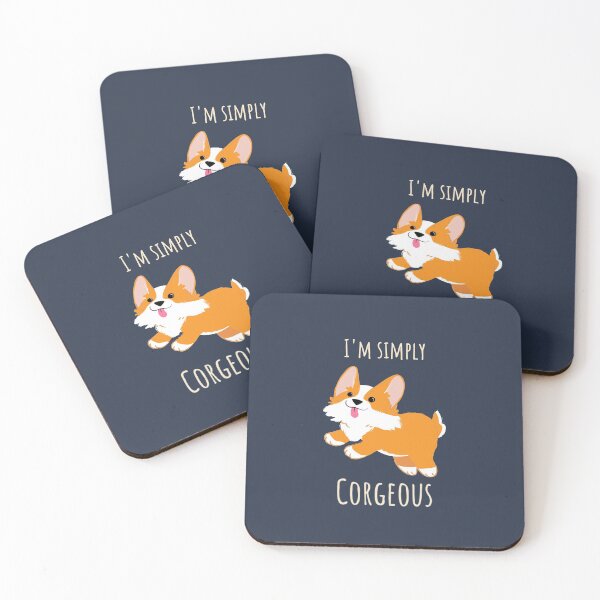 Item preview, I'm simply Corgeous Cute Corgi Illustration designed and sold by CLPDesignLab.