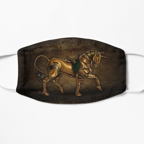 Steampunk Unicorn Damask Mask
