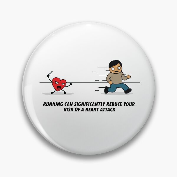 Item preview, Running can significantly reduce the risk of heart attack designed and sold by katastrophal.