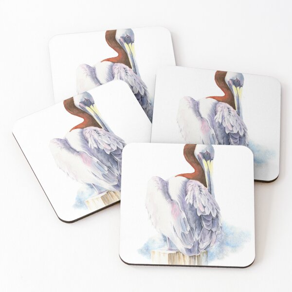 Item preview, pelican watercolour portrait designed and sold by Mirjami  Manninen.