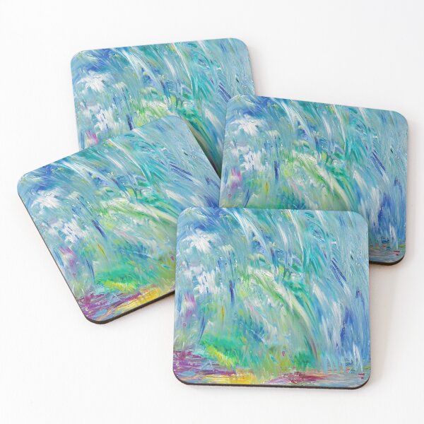 Item preview, Monsoon 2 - storm-like energy in soothing hues of blue and green designed and sold by KarenRHarris.