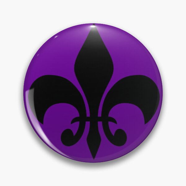 Item preview, purple black fleur de lis designed and sold by Gossip Rag.