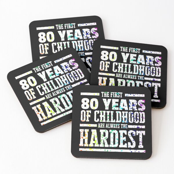 Item preview, Rainbow Splat First 80 Years of Childhood Always the Hardest   Funny Birthday Gift Idea designed and sold by Orange Pieces.