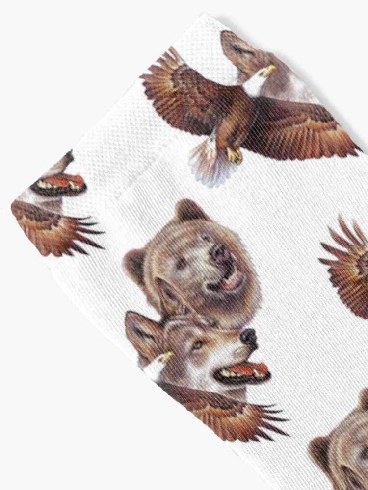 Aigle Les chaussettes d'équipage de patte d'animal drôles imprimées de nouveauté 