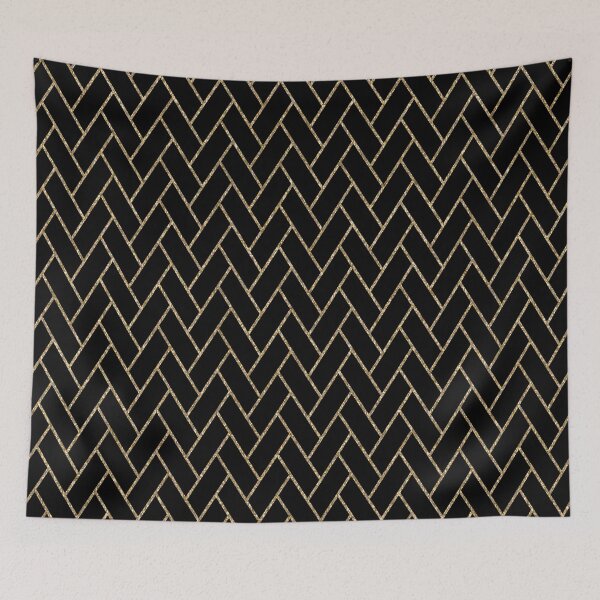 Item preview, black gold minimal pattern designed and sold by haroulita.