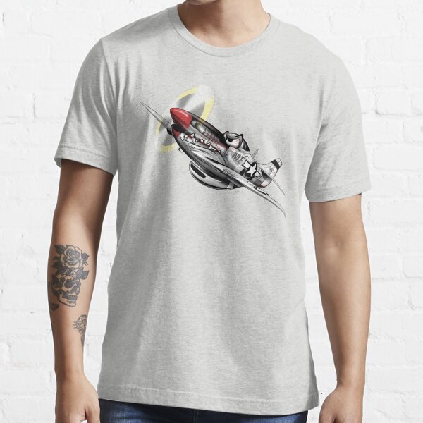 WW-II Warbird P-51 Mustang Airplane Cartoon Essential T-Shirt