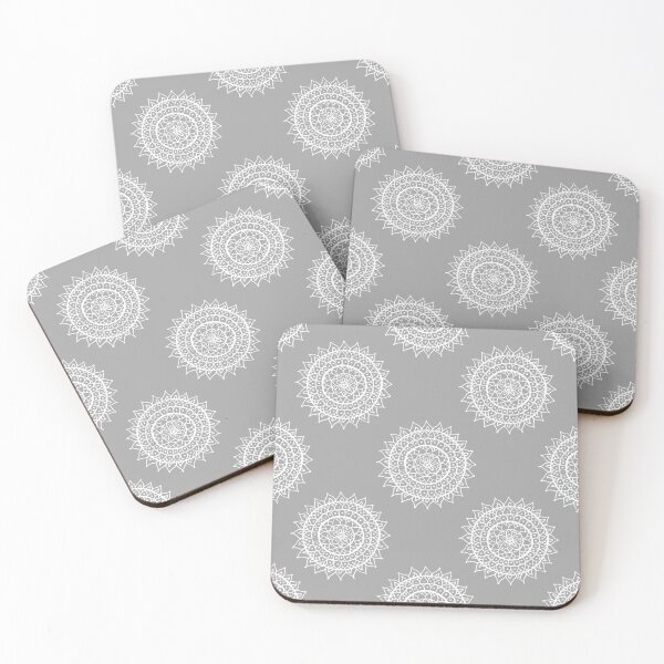 Item preview, White Mandala Pattern - Grey designed and sold by MysticMagpie.