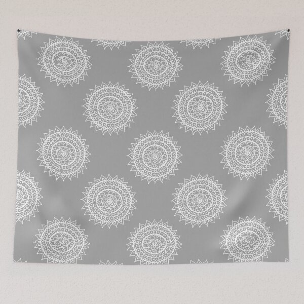 Item preview, White Mandala Pattern - Grey designed and sold by MysticMagpie.