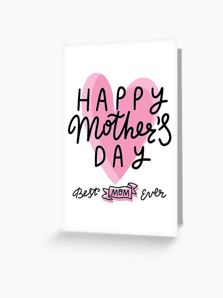 Best mom ever - Happy Mothers Day lettering. Handmade calligraphy with my  own handwriting. Mother's day card with crown. Good for t shirt, mug, scrap  booking, posters, textiles, gifts. Greatest Mom Stock