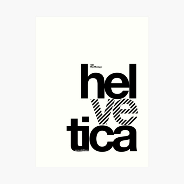 Hel ve tica (b) .... Art Print