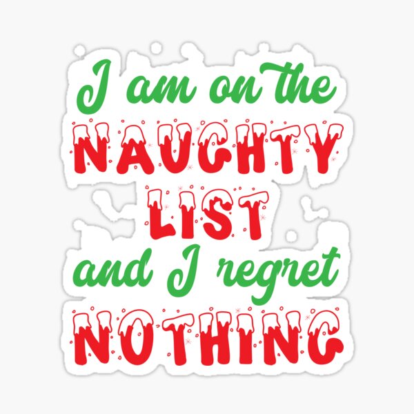 Too cute for the naughty list' Sticker