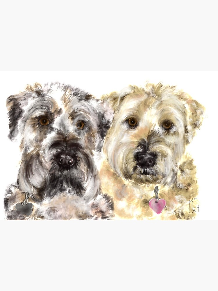 Wheaton Terrier Best Friends by LITDigitalArt