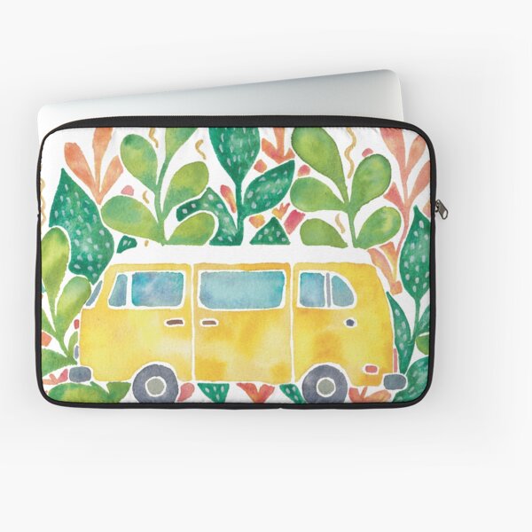 Travel Watercolour Illustration Laptop Sleeve