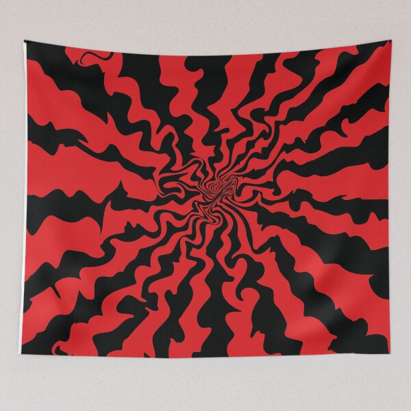 Item preview, black and red psychedelic pattern designed and sold by EMEA.