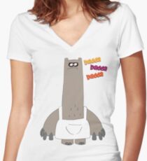 Rad on Time Schnitzel Women's Fitted V-Neck T-Shirt
