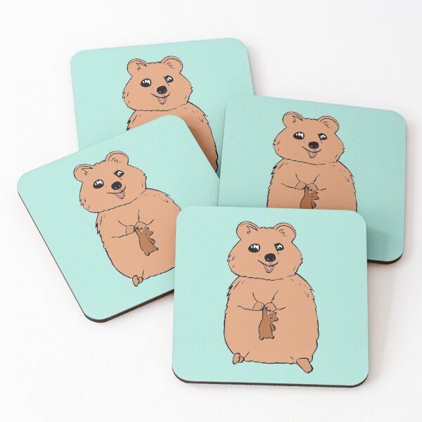 Item preview, Happy Quokka With a Teddy Bear Friend designed and sold by Otter-Grotto.