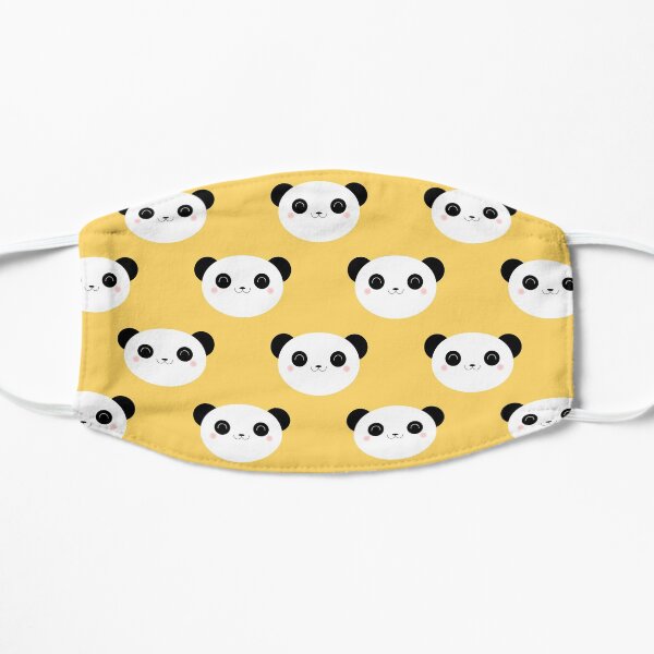 Cute Happy Panda Pattern Flat Mask
