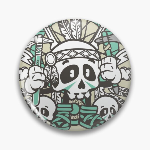 Item preview, Indian Skull Cartoon Character - fun art  illustration designed and sold by Nickelparis.