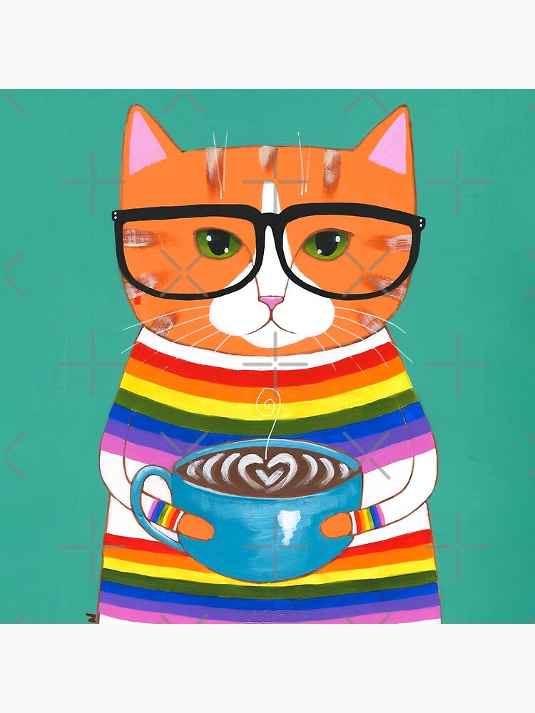 Ginger Rainbow Coffee Cat by kilkennycat
