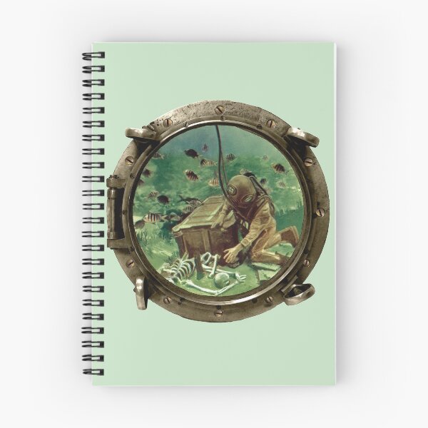Item preview, Porthole View of a Helmet Diver and Treasure Chest URM designed and sold by urmaddad.