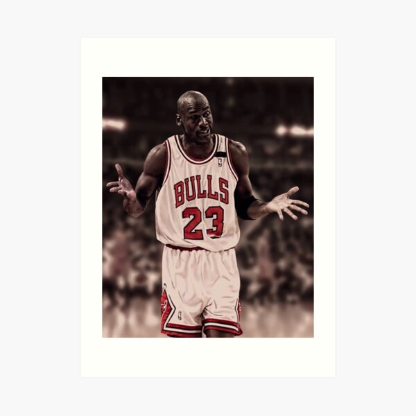 Michael Jordan El encogimiento de hombros Lámina artística