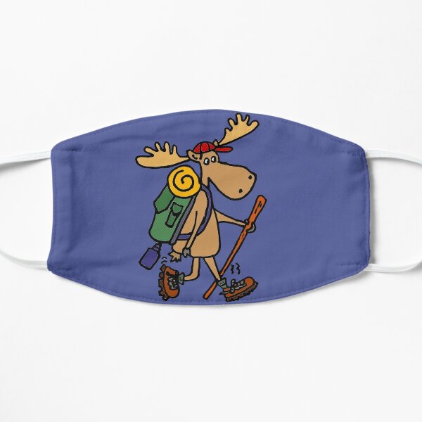 Funny Cool Moose Hiker Flat Mask