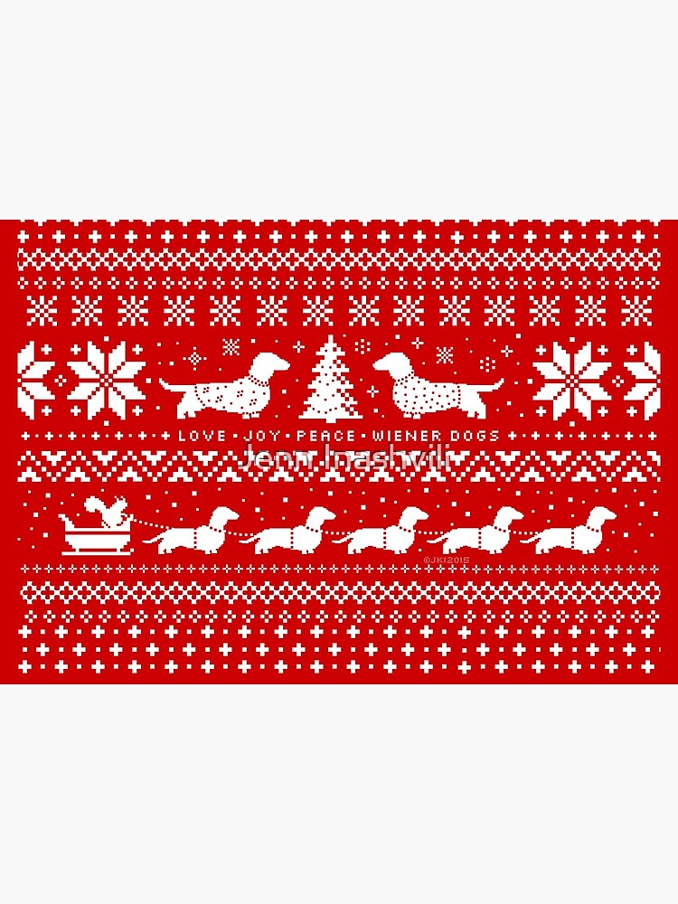 Dachshunds Christmas Sweater Pattern by ShortCoffee