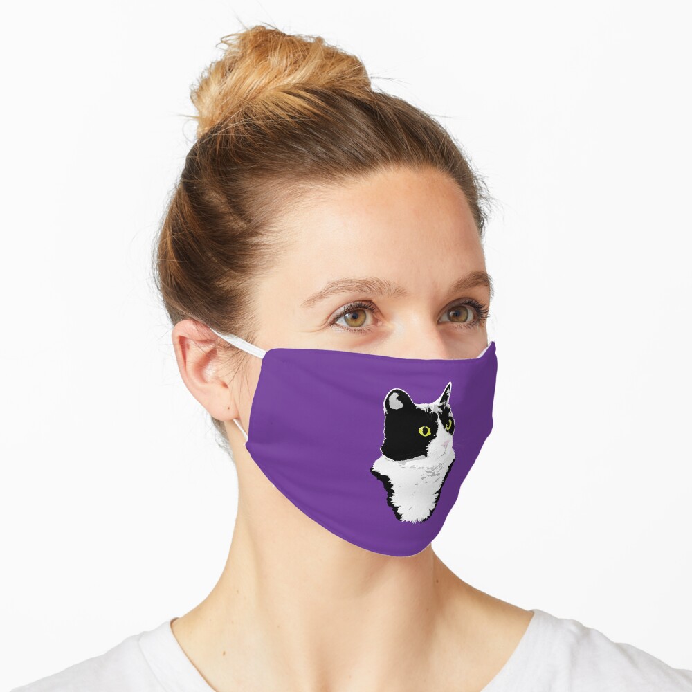 Regal Tuxedo Kitty Mask