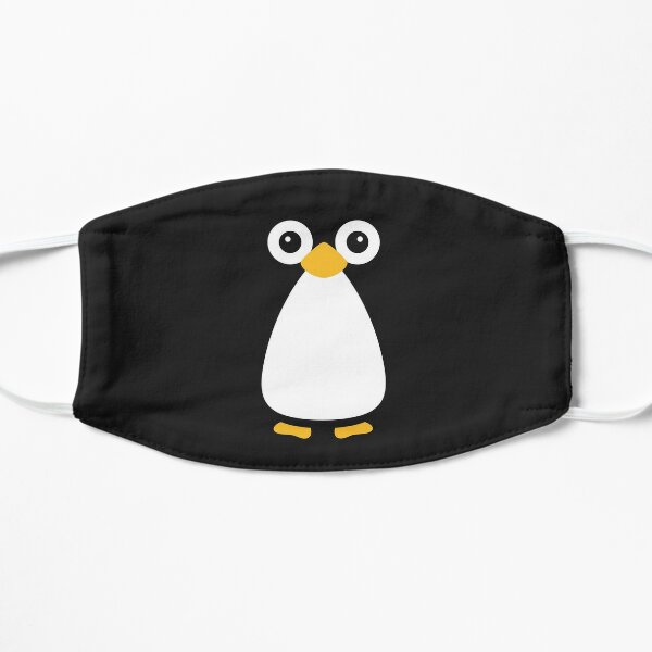 Cute Vector Penguin Flat Mask
