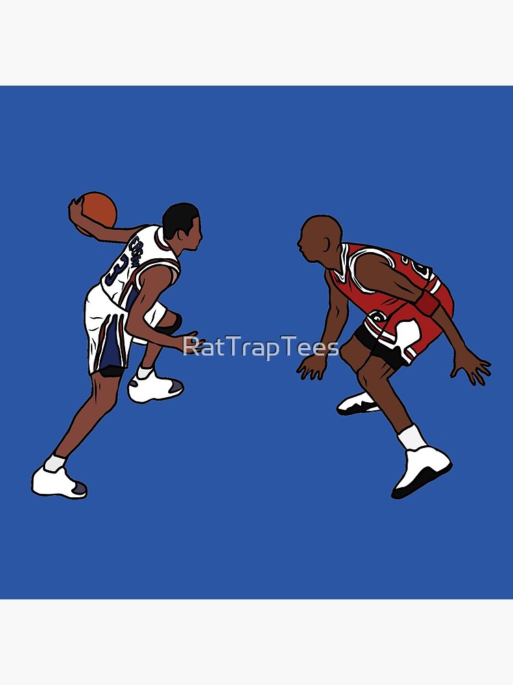 Allen Iverson Crosses Over Michael Jordan by RatTrapTees