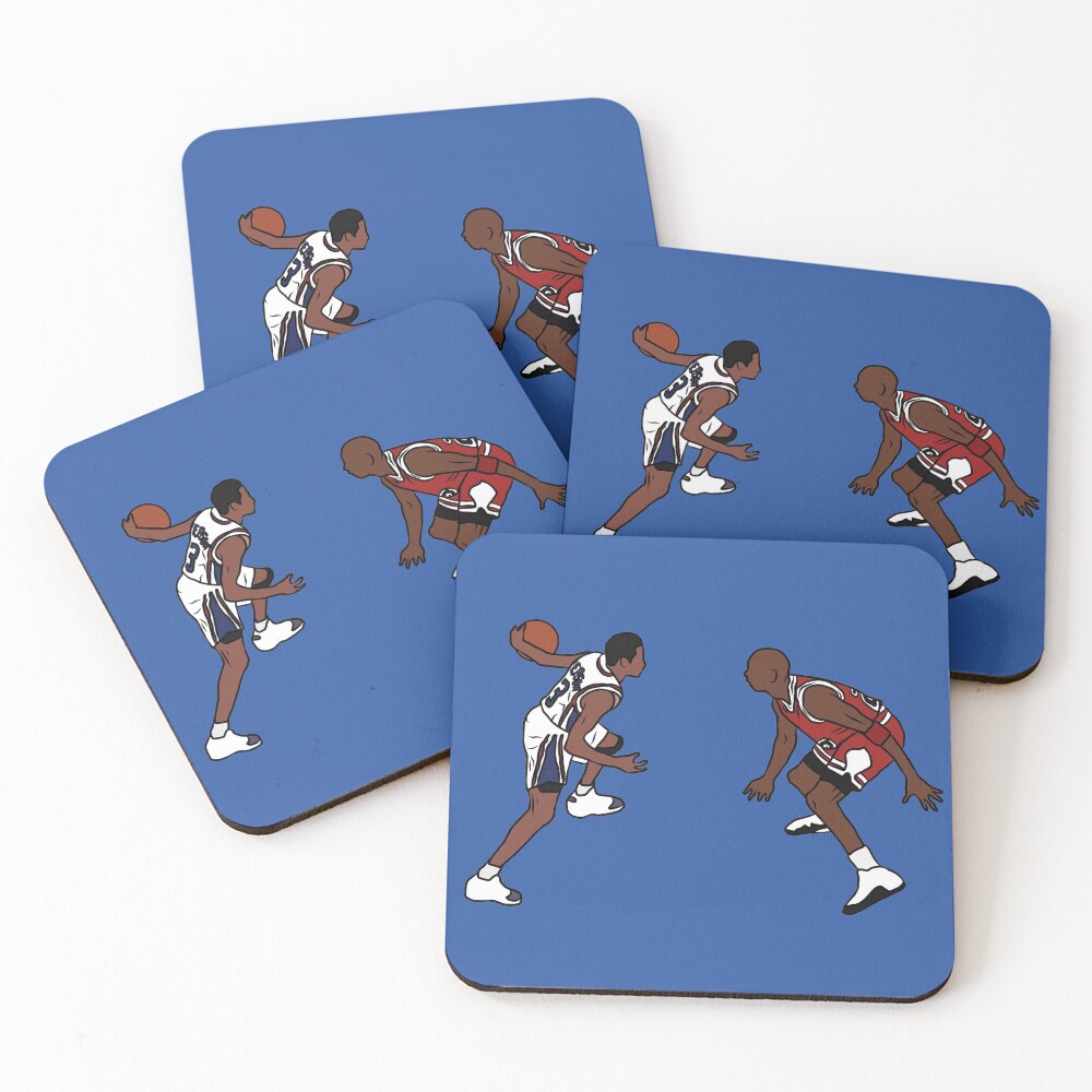 Allen Iverson Crosses Over Michael Jordan Coasters (Set of 4)