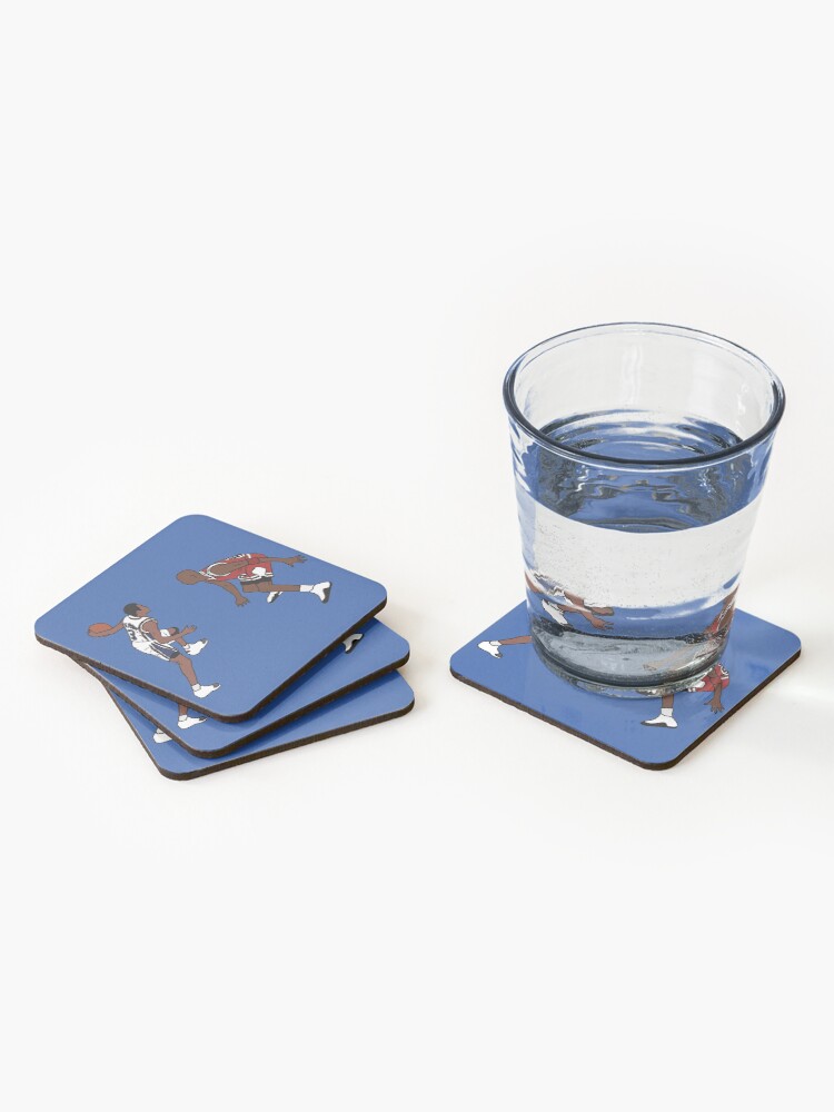 Alternate view of Allen Iverson Crosses Over Michael Jordan Coasters (Set of 4)
