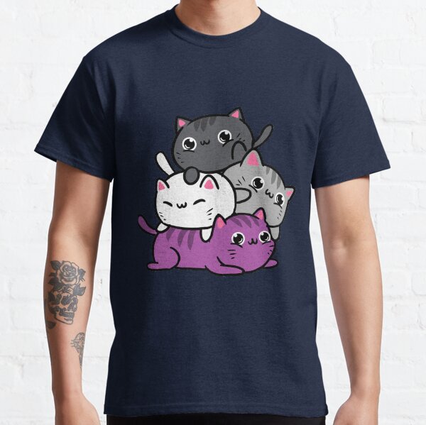 Item preview, Kawaii Cat Pile Asexual Pride designed and sold by queerappear.