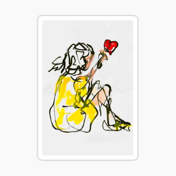 Ich schenke Dir ein Herz mit Blumen Sticker