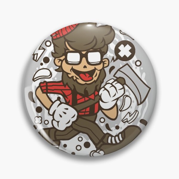 Item preview, Hipster Lumberjack Cartoon Character - Hipster cool art illustration designed and sold by Nickelparis.